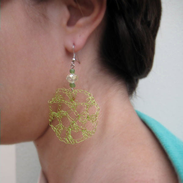 'HAND-KNITTED 1167' Earrings