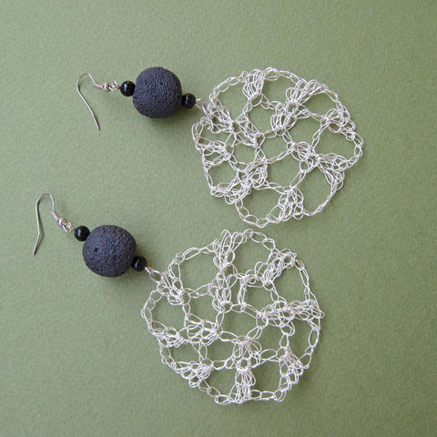 'HAND-KNITTED 1171' Earrings