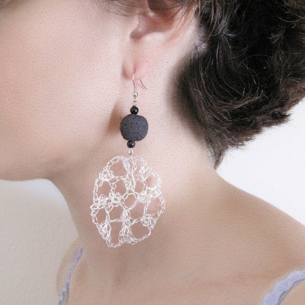 'HAND-KNITTED 1171' Earrings