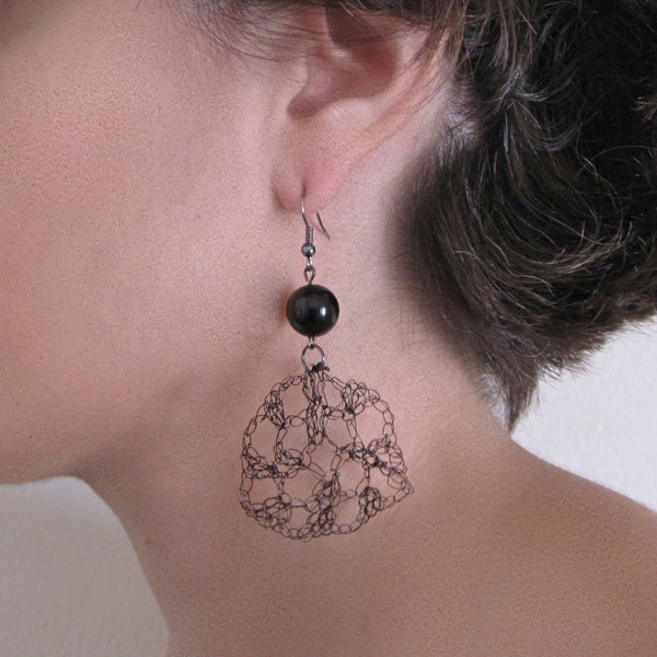 'HAND-KNITTED 1179' Earrings