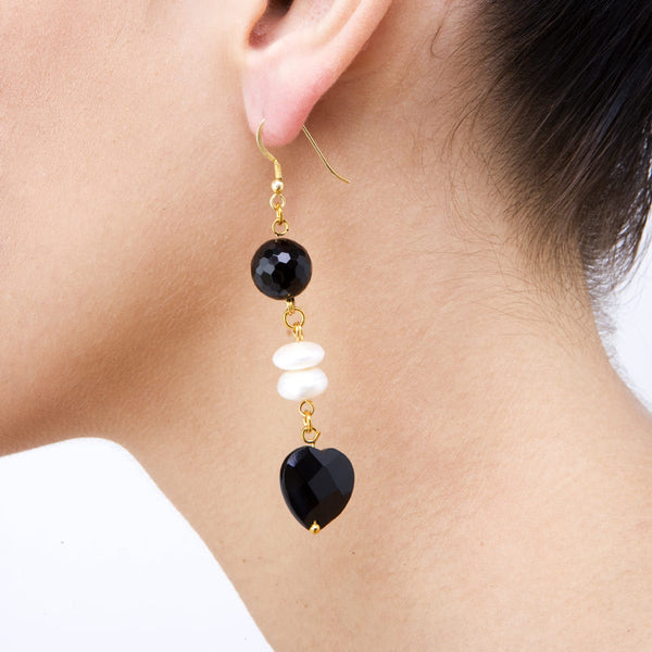 'BLACK HEART' Earrings